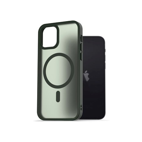 AlzaGuard Matte Case Compatible with Magsafe pro iPhone 12 / 12 Pro tmavě zelený