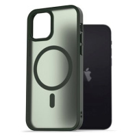 AlzaGuard Matte Case Compatible with Magsafe pro iPhone 12 / 12 Pro tmavě zelený