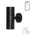 IMMAX NEO PARED double Smart černé bodové nástěnné svítidlo venkovní 2xGU10 RGB,CCT,WiFi