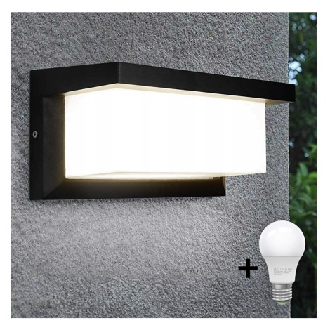 LED Venkovní nástěnné svítidlo NEELY 1xE27/9W/230V 3000K IP54 černá Donoci