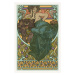 Obrazová reprodukce Lady & Bear, Alfons Mucha, 26.7 × 40 cm