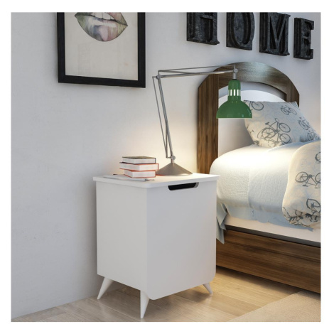 Noční stolek ESLA 60x49 cm bílá Donoci
