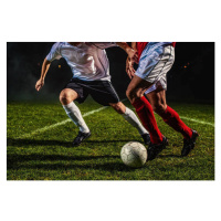 Umělecká fotografie Soccer Players in Action, vm, (40 x 26.7 cm)