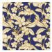 PAW - Ubrousky AIRLAID 40x40 cm - Beautiful Floral Pattern dark Blue