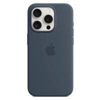 Kryt Apple iPhone 15 Pro Silicone Case with MS - Storm Blue