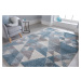 Flair Rugs koberce Kusový koberec Dakari Nuru Blue/Cream/Grey Rozměry koberců: 80x150