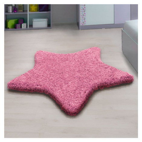 Chlupatý kusový koberec Star Shaggy 1300 Pink | Růžový Typ: 160x160 cm