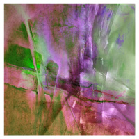 Ilustrace Pas de deux - green and purple, Annette Schmucker, 40x40 cm