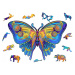 Puzzle Dřevěné Premium 3D Skládačka pro dospělé Motýl L Zvířata