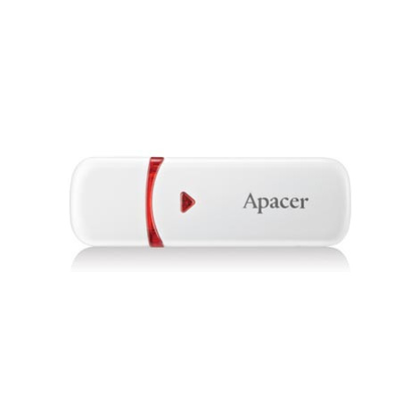 Apacer USB flash disk, USB 2.0, 64GB, AH333, bílý, AP64GAH333W-1, USB A, s krytkou