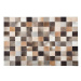 Hnědý kožený patchwork koberec 160x230 cm SOKE, 73751