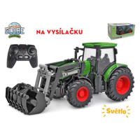 MIKRO TRADING - Kids Globe R/C traktor zelený 27cm s předním nakladačem na baterie se světlem 2,