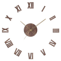 Prim Dřevěné designové hodiny tmavě hnědé PRIM Romulus E07P.4338.54