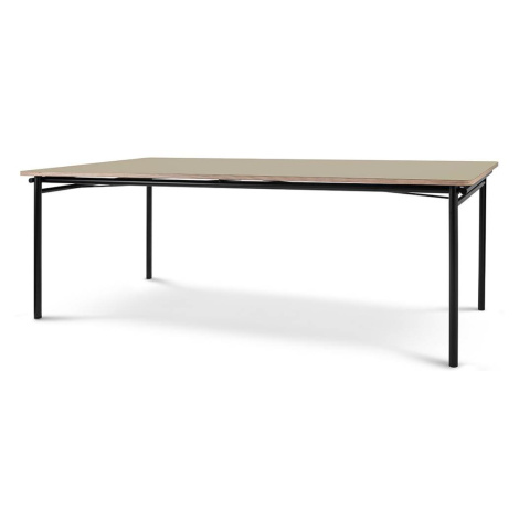 Stůl MORE, 100 x 220 cm, šedý laminát a černá základna - Eva Solo
