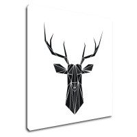 Impresi Obraz Abstraktní jelen na bílém pozadí - 60 x 60 cm