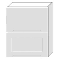 Kuchyňská skříňka Zoya W60grf/2 Sd bílý puntík/bílá