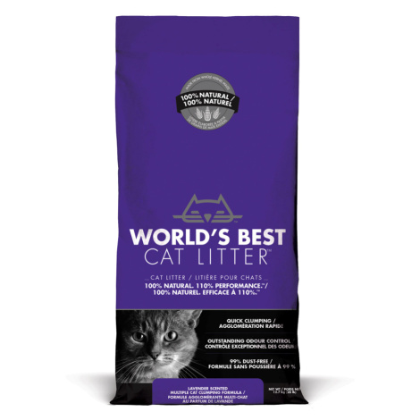 Kočkolit Worlds Best Cat Litter Lavender Scented kočkolit - výhodné balení: 2 x 12,7 kg World's Best