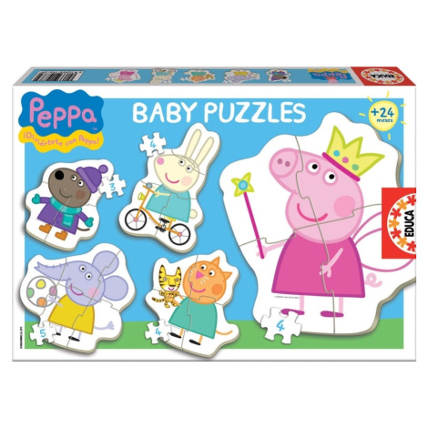 Baby puzzle Prasátko Peppa 5v1 Educa