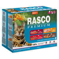 Kapsičky RASCO Premium Cat Pouch Adult - 3x beef, 3x veal, 3x turkey, 3x duck 1020 g