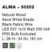 NOVA LUCE stojací lampa ALMA přírodní dřevo bílé stínidlo černý kabel E27 1x12W bez žárovky 6020