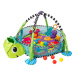 ECO TOYS Vzdělávací hrací deka s 30 míčky Eco Toys - Želvička
