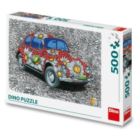 Puzzle Malovaný VW Brouk 500 dílků