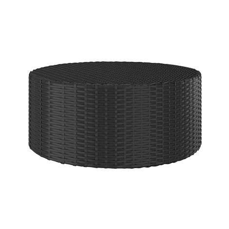 Čajový stolek černý 68 × 68 × 30 cm polyratan, 310467 SHUMEE