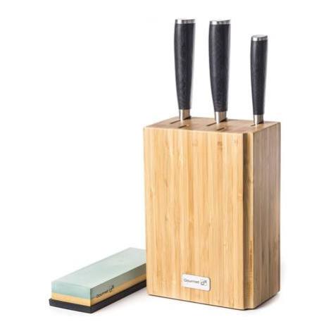 Sada nožů G21 Damascus Premium v bambusovém bloku, Box, 3 ks + brusný kámen