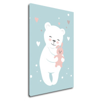 Impresi Obraz White cute bear - 40 x 60 cm