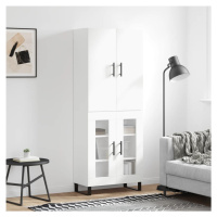 vidaXL Skříň highboard lesklá bílá 69,5 x 34 x 180 cm kompozitní dřevo