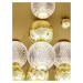 NOVA LUCE stropní svítidlo BRILLE zlatý hliník a sklo LED 86W 230V 3200K IP20 stmívatelné 969570