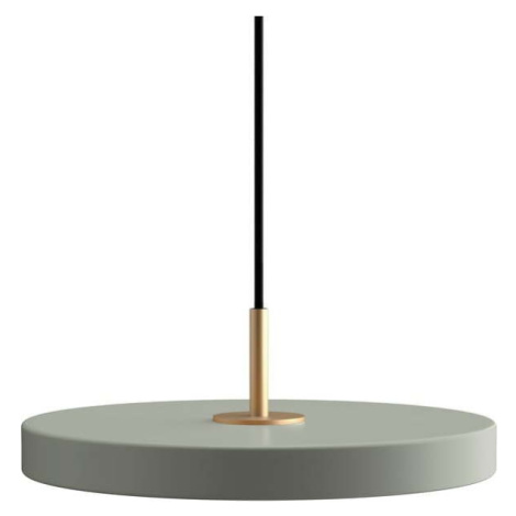 Šalvějově zelené kovové LED stmívatelné závěsné svítidlo s kovovým stínidlem ø 31 cm Asteria Plu UMAGE