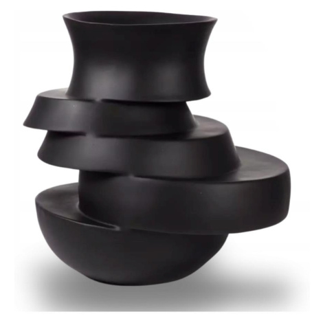 Estilo Home Váza 33x31 cm pryskyřice/matná černá 5905623250571