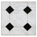 274KT5046 D-C-FIX samolepící podlahové čtverce z PVC dlažba mramor ornament, samolepící vinylová