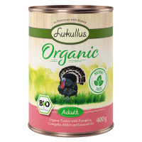 Lukullus Organic Adult krůtí s cuketou (bez lepku) - 6 x 400 g