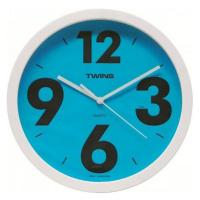 Nástěnné hodiny Twins 903 blue 26cm