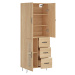 vidaXL Skříň highboard dub sonoma 69,5 x 34 x 180 cm kompozitní dřevo