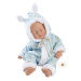 Llorens 63301 LITTLE BABY - spící realistická panenka miminko s měkkým látkovým tělem - 32