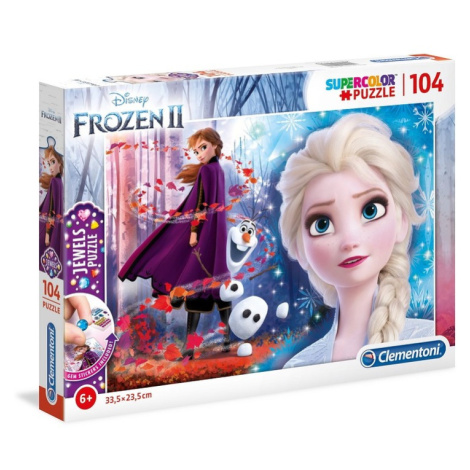 CLEMENTONI - Puzzle 104 Frozen2 s kamínky