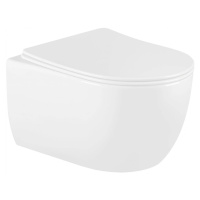MEXEN/S Carmen Závěsná WC mísa včetně sedátka s slow-slim, duroplast, bílá 30880400