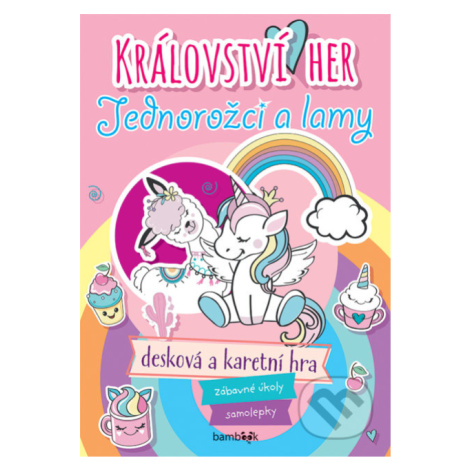 Království her Jednorožci a lamy (Zábavné úkoly, samolepky, desková a karetní hra) - kniha z kat bambook