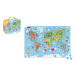 JANOD Puzzle v kufříku Mapa světa 300 dílků
