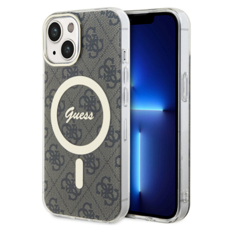 Guess IML 4G MagSafe kryt iPhone 15 hnědý