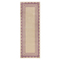 Flair Rugs koberce Ručně všívaný běhoun Lois Scallop Purple - 80x230 cm