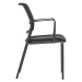 TrendOffice Jednací židle TO-SYNC meet, s čalouněným opěradlem, bal.j. 4 ks, černá, s područkami