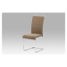 Jídelní židle lanýžová látka + hnědá koženka / chrom DCL-966 LAN2
