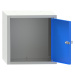 Uzamykatelný box, v x š x h 350 x 350 x 426 mm, světlá šedá / signální modrá