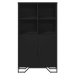 vidaXL Highboard černý 79,5 x 35,5 x 137,5 cm kompozitní dřevo