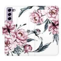 iSaprio flip pouzdro Pink Flowers pro Samsung Galaxy S21 FE 5G