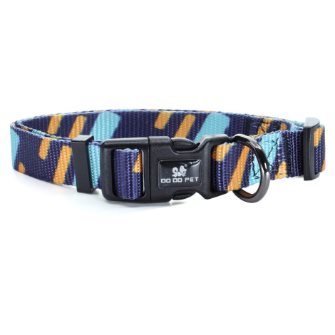 Vsepropejska Pick modro-žlutý obojek pro psa Obvod krku: 33 - 52 cm